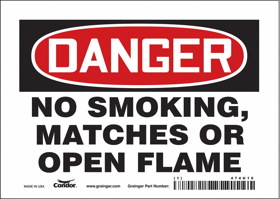 Safety Sign 5 in x 7 in Vinyl