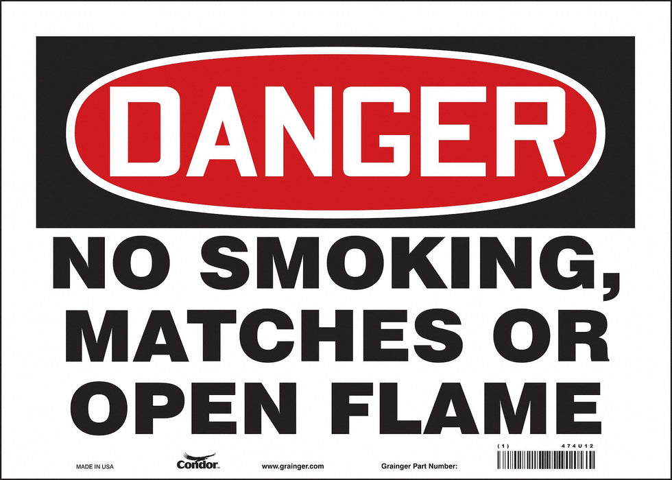 Safety Sign 10 inx14 in Vinyl