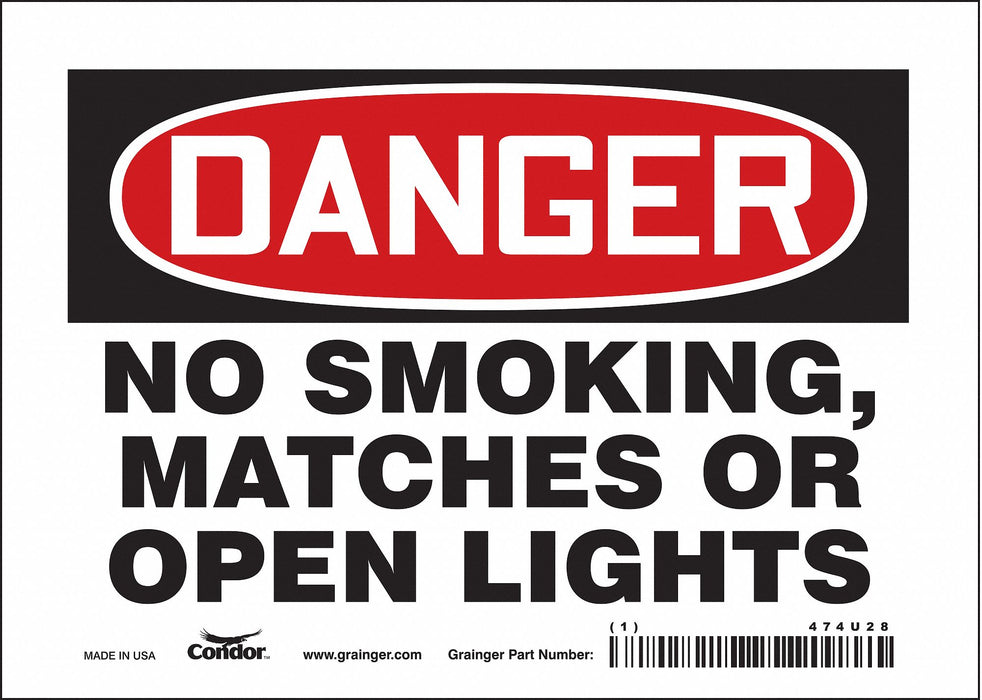 J6939 Safety Sign 5 in x 7 in Vinyl