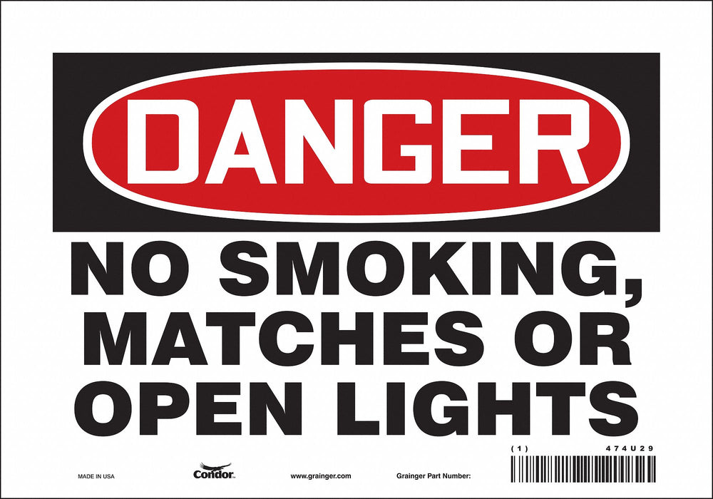 J6939 Safety Sign 7 in x 10 in Vinyl