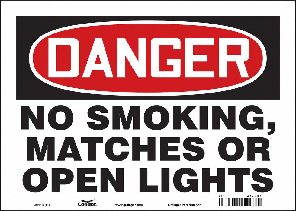 J6939 Safety Sign 10 inx14 in Vinyl