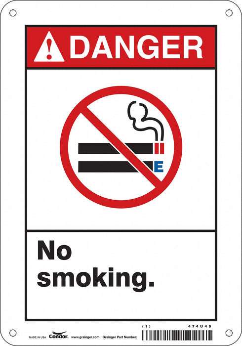 Safety Sign 10 in x 7 in Aluminum