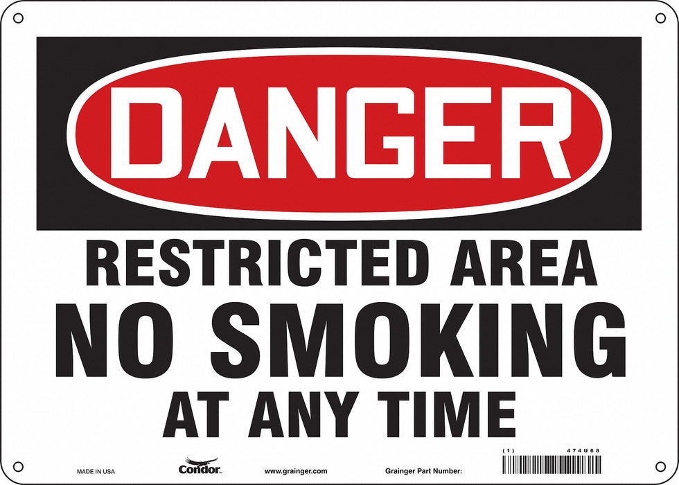 Safety Sign 10 in x 14 in Aluminum