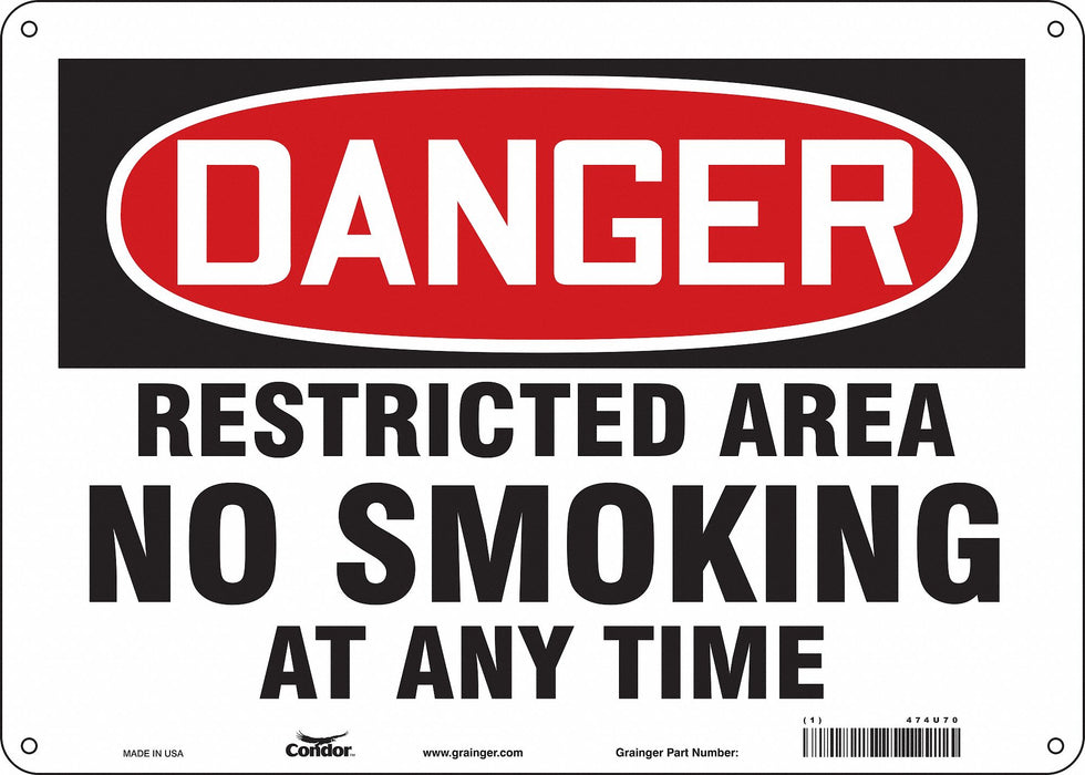 Safety Sign 10 in x 14 in Polyethylene
