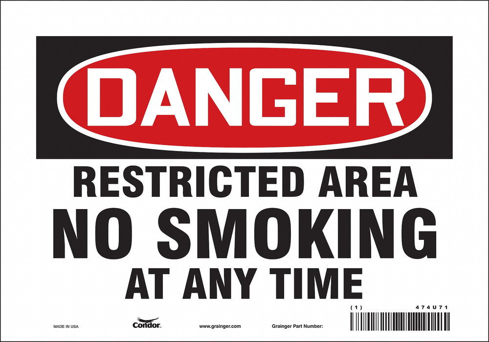 Safety Sign 7 in x 10 in Vinyl