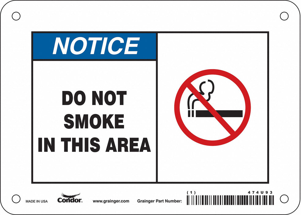 Safety Sign 5 in x 7 in Aluminum