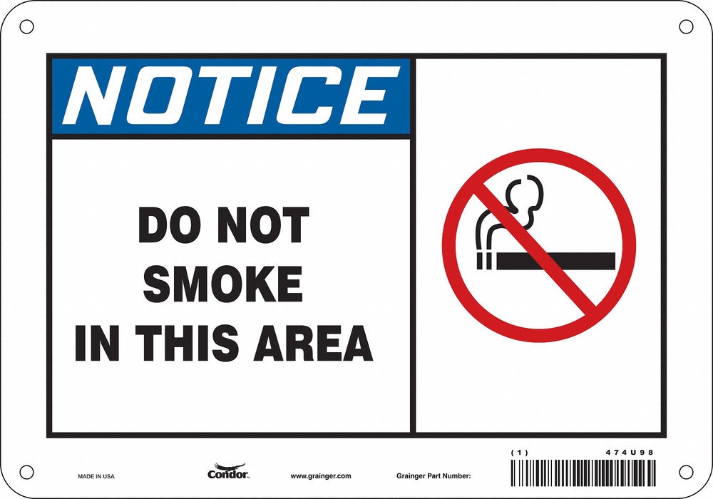 Safety Sign 7 inx10 in Polyethylene