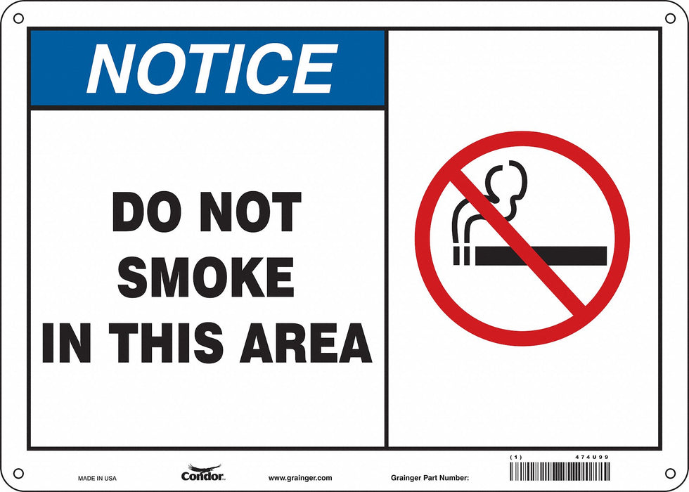 Safety Sign 10 inx14 in Polyethylene