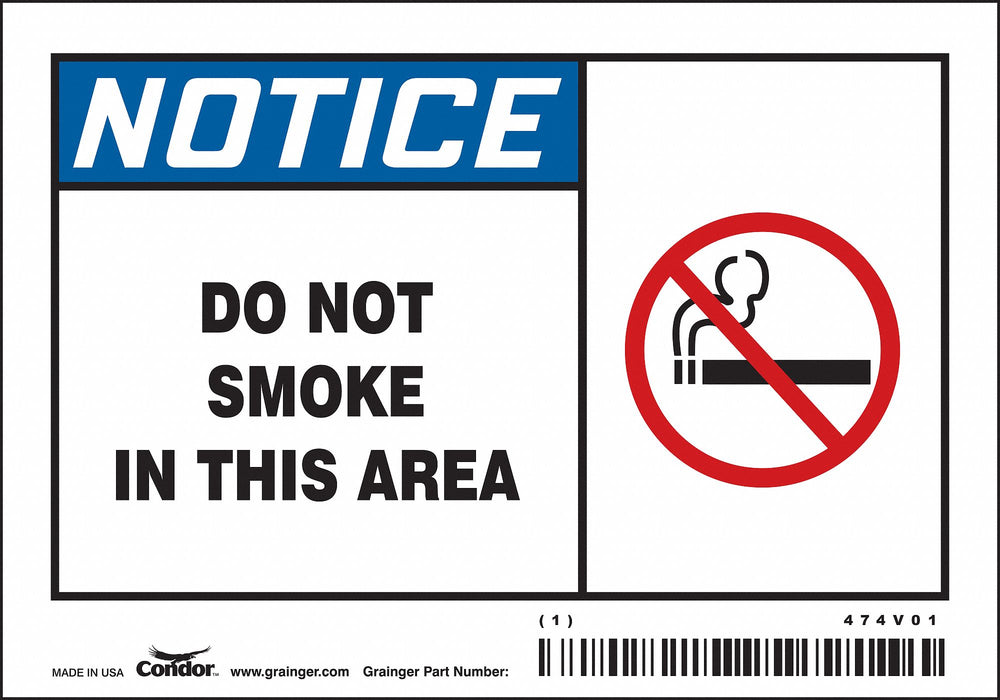 Safety Sign 3 1/2 inx5 in Vinyl