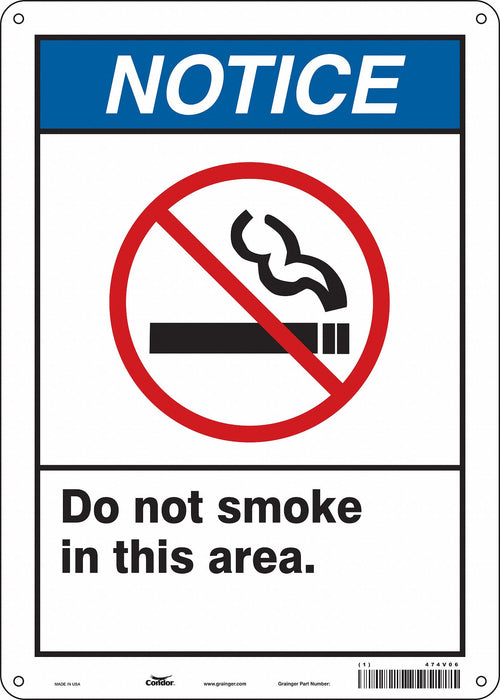 Safety Sign 14 inx10 in Aluminum