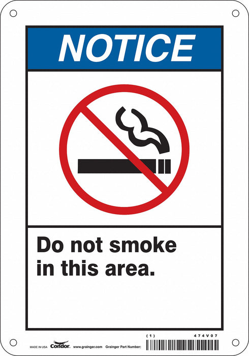 Safety Sign 10 in x 7 in Polyethylene