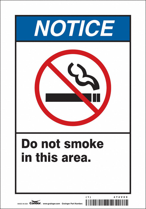 Safety Sign 10 in x 7 in Vinyl