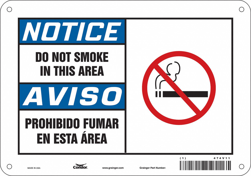 Safety Sign 7 in x 10 in Aluminum