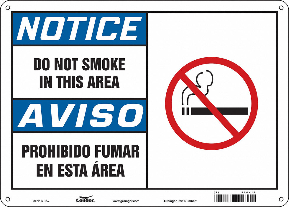 Safety Sign 10 inx14 in Aluminum