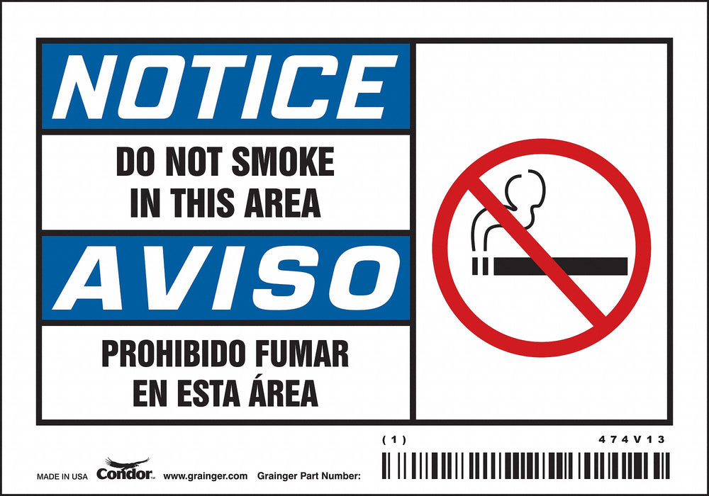 Safety Sign 3 1/2 inx5 in Vinyl PK5