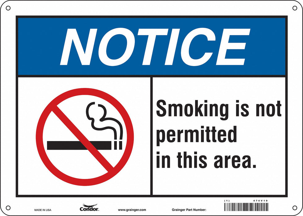 Safety Sign 10 inx14 in Aluminum