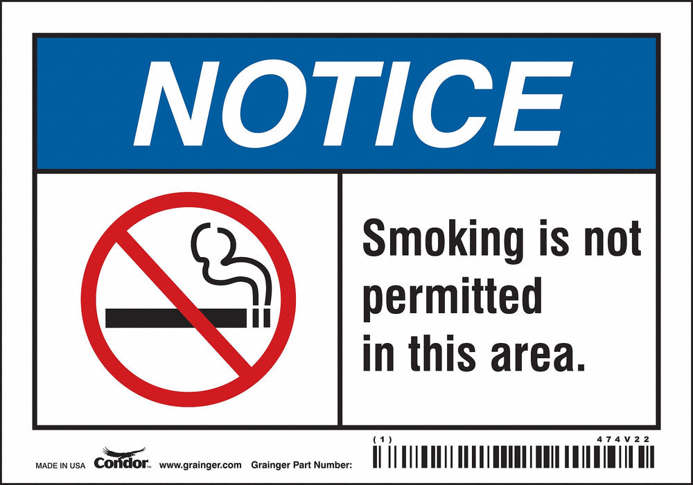 Safety Sign 3 1/2 inx5 in Vinyl