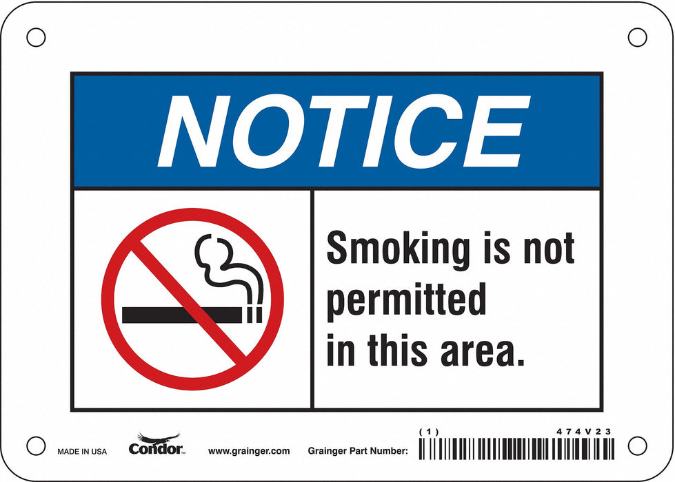 Safety Sign 5 inx7 in Vinyl