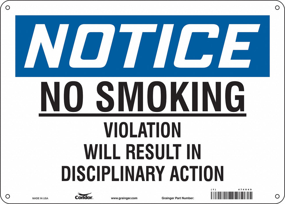 Safety Sign 10 in x 14 in Aluminum