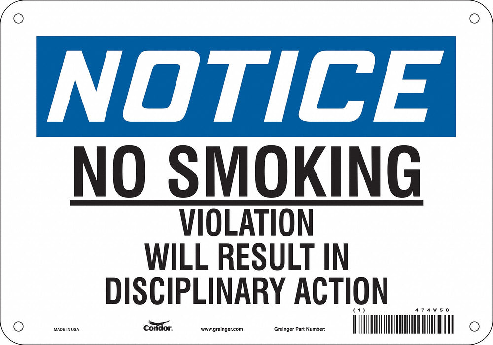 Safety Sign 7 inx10 in Polyethylene