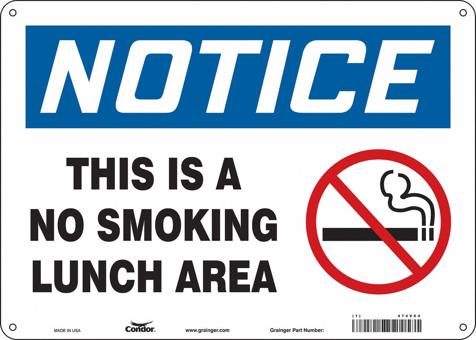 Safety Sign 10 in x 14 in Polyethylene