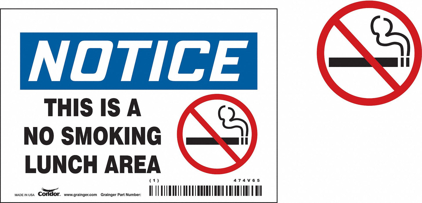 Safety Sign 3.5in x 5in Vinyl