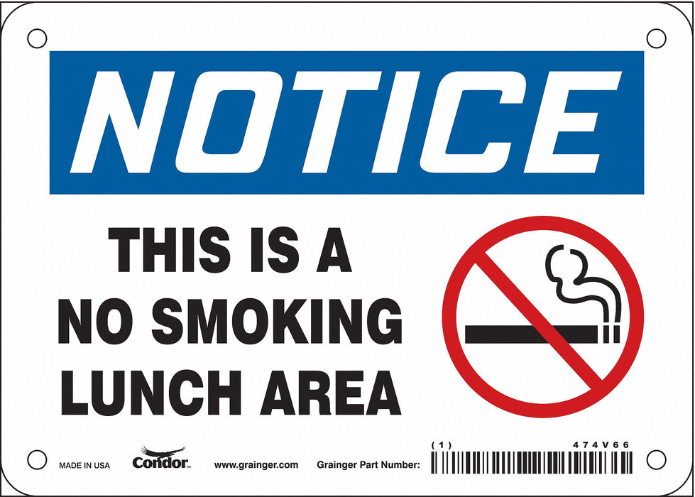 Safety Sign 5 in x 7 in Vinyl