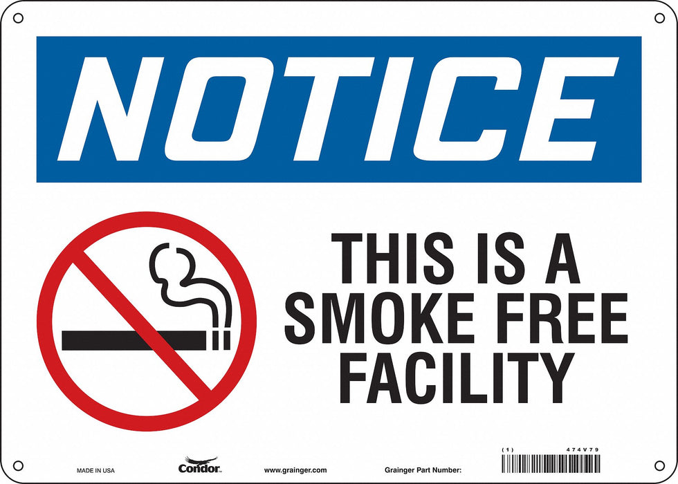 Safety Sign 10 in x 14 in Polyethylene