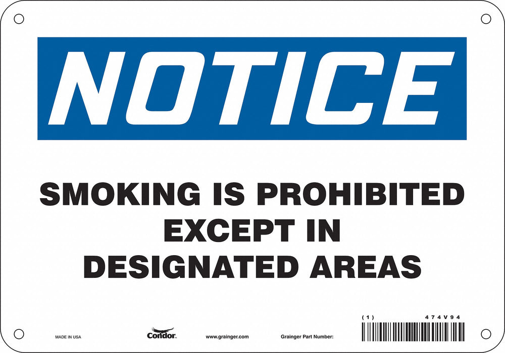 Safety Sign 7 in x 10 in Polyethylene