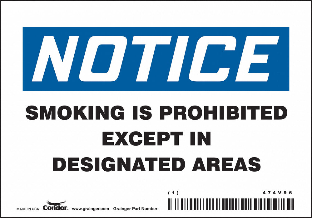Safety Sign 3.5in x 5in Vinyl