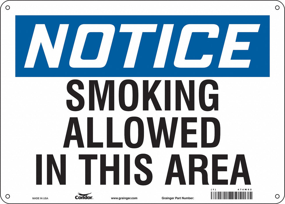 Safety Sign 10 in x 14 in Aluminum