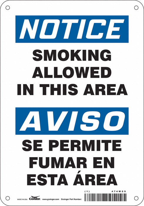Safety Sign 10 in x 7 in Aluminum