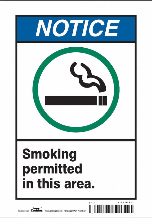 Safety Sign 10 in x 7 in Vinyl