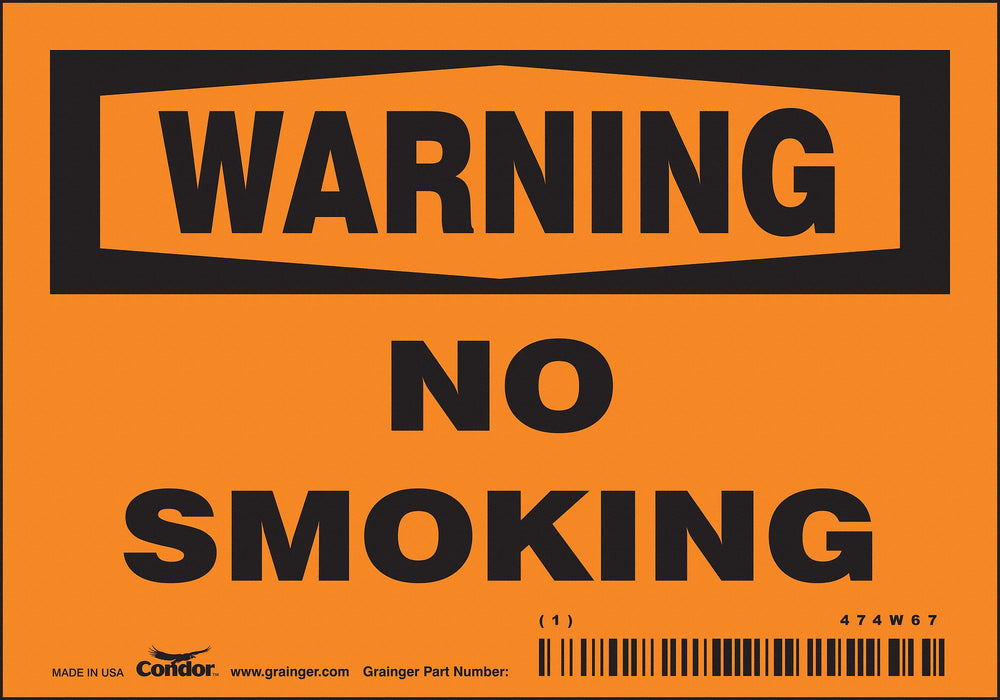 Safety Sign 3.5in x 5in Vinyl