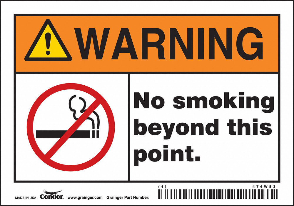 Safety Sign 3.5in x 5in Vinyl