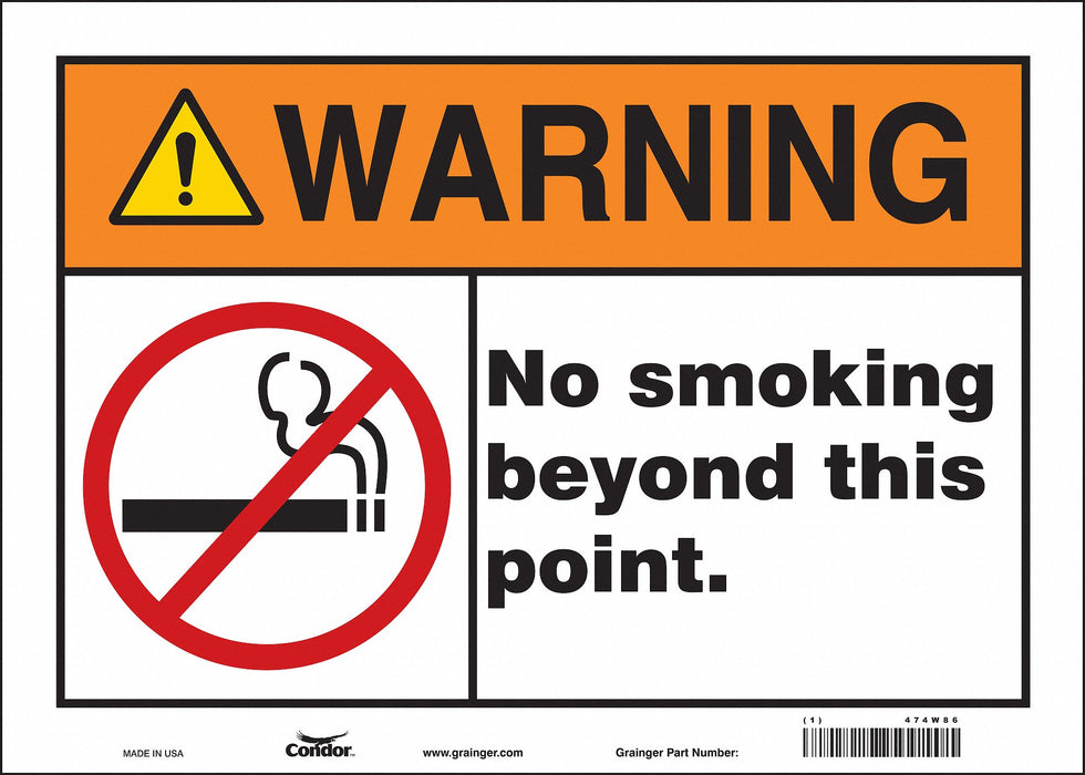 Safety Sign 10 inx14 in Vinyl