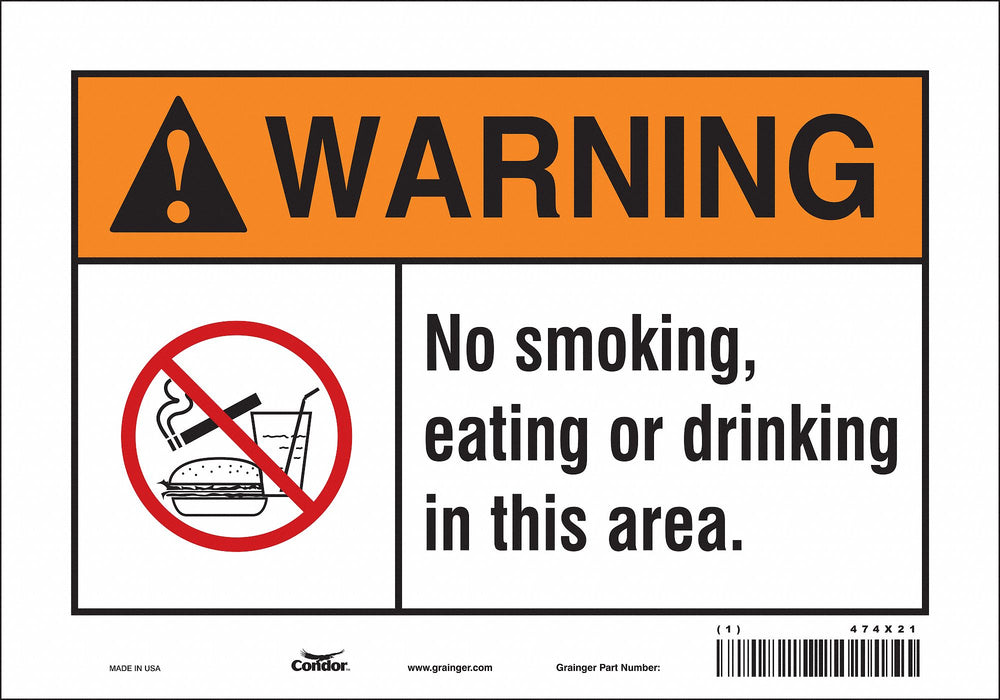 Safety Sign 7 in x 10 in Vinyl