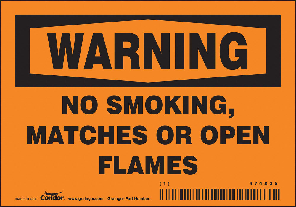 Safety Sign 3.5in x 5in Vinyl