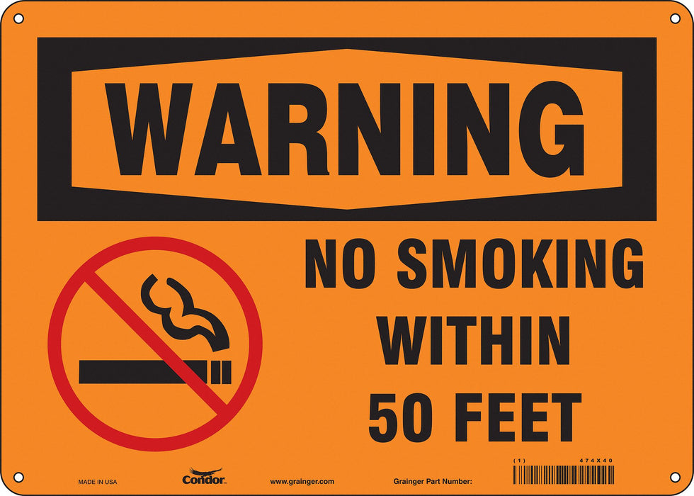 Safety Sign 10 inx14 in Aluminum