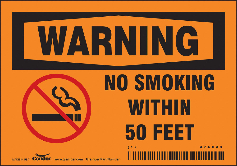 Safety Sign 3 1/2 inx5 in Vinyl