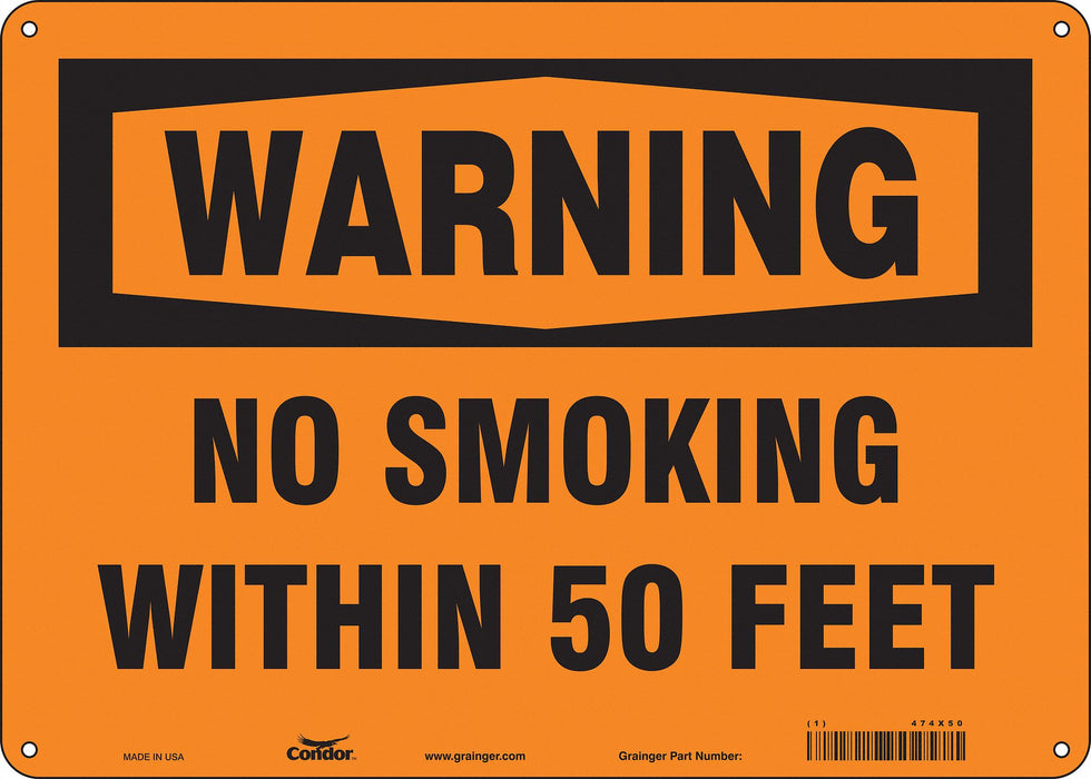 Safety Sign 10 in x 14 in Polyethylene