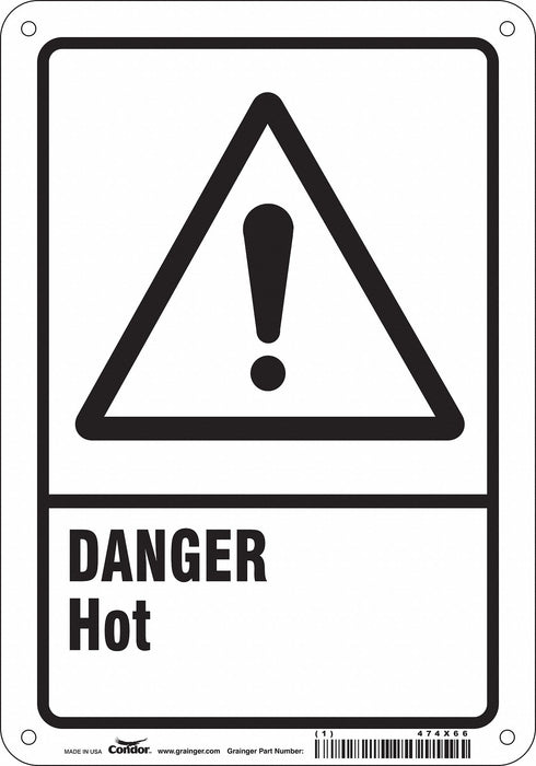 Safety Sign 10 in x 7 in Polyethylene