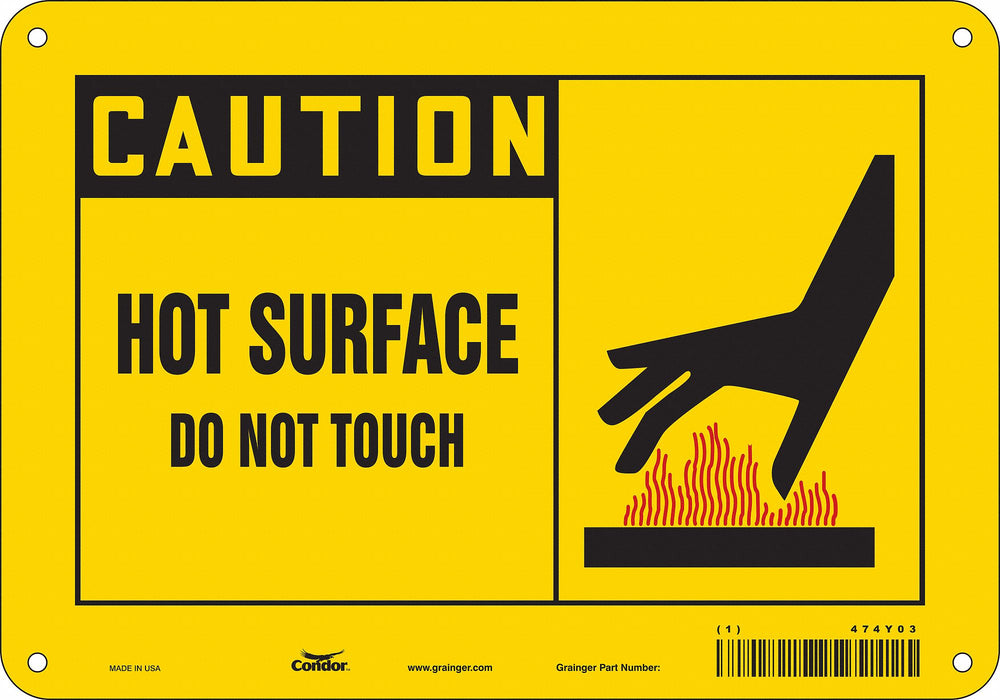 Safety Sign 7 inx10 in Polyethylene