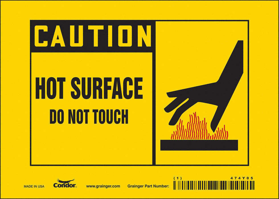 Safety Sign 5 inx7 in Vinyl