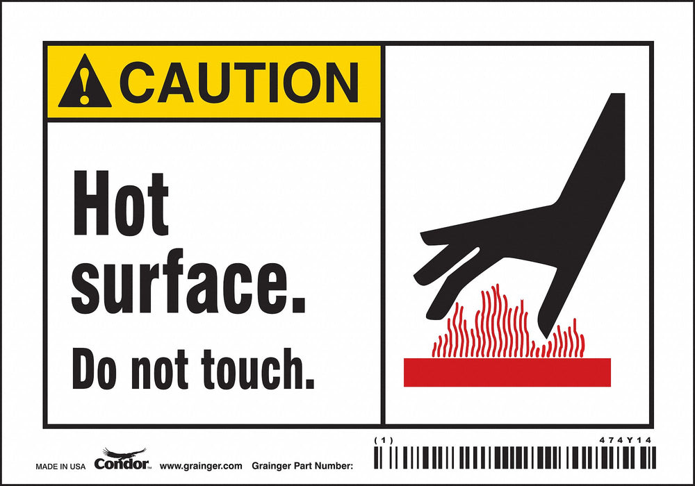 Safety Sign 3 1/2 inx5 in Vinyl