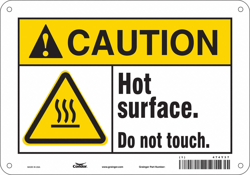 Safety Sign 7 inx10 in Polyethylene