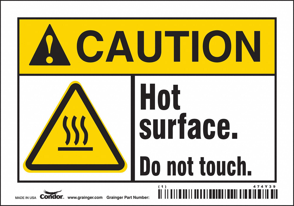 Safety Sign 3 1/2 inx5 in Vinyl