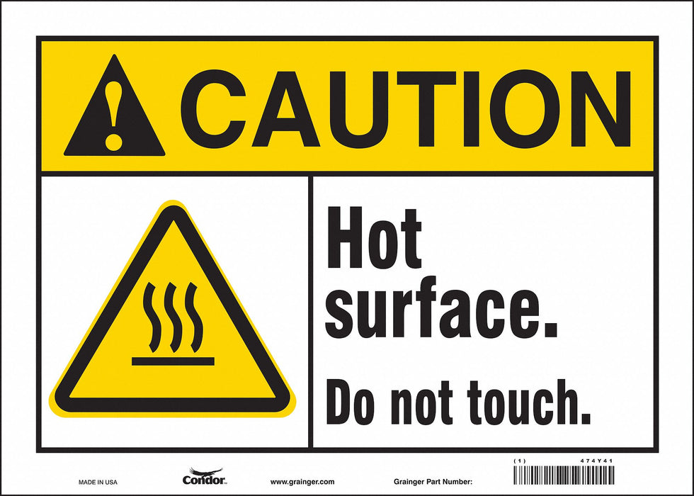 Safety Sign 10 in x 14 in Vinyl