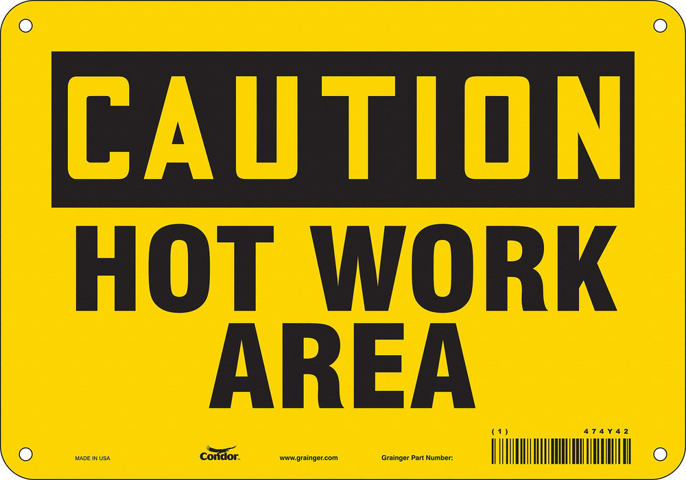 Danger Sign 7 in x 10 in Aluminum