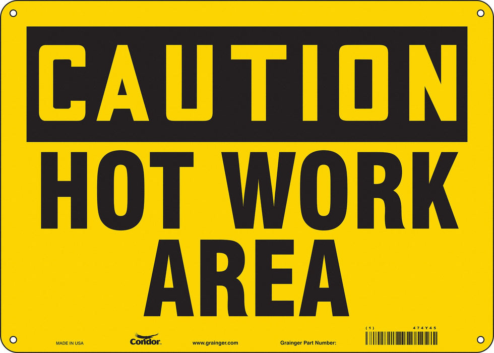Safety Sign 10 inx14 in Polyethylene